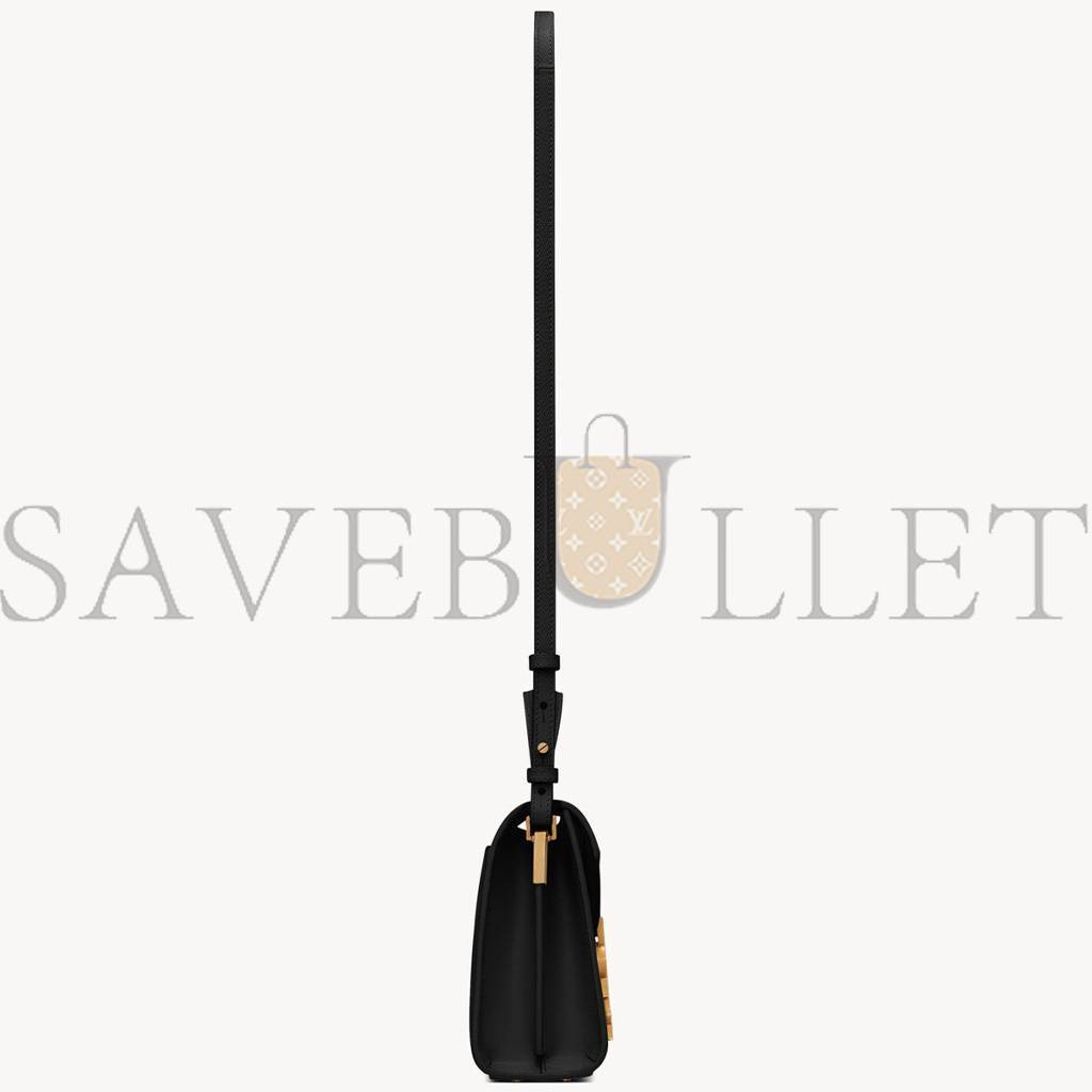 Y*L cassandra mini top handle bag in grain de poudre embossed leather 623930bow0w1000 (20*16*7.5cm)